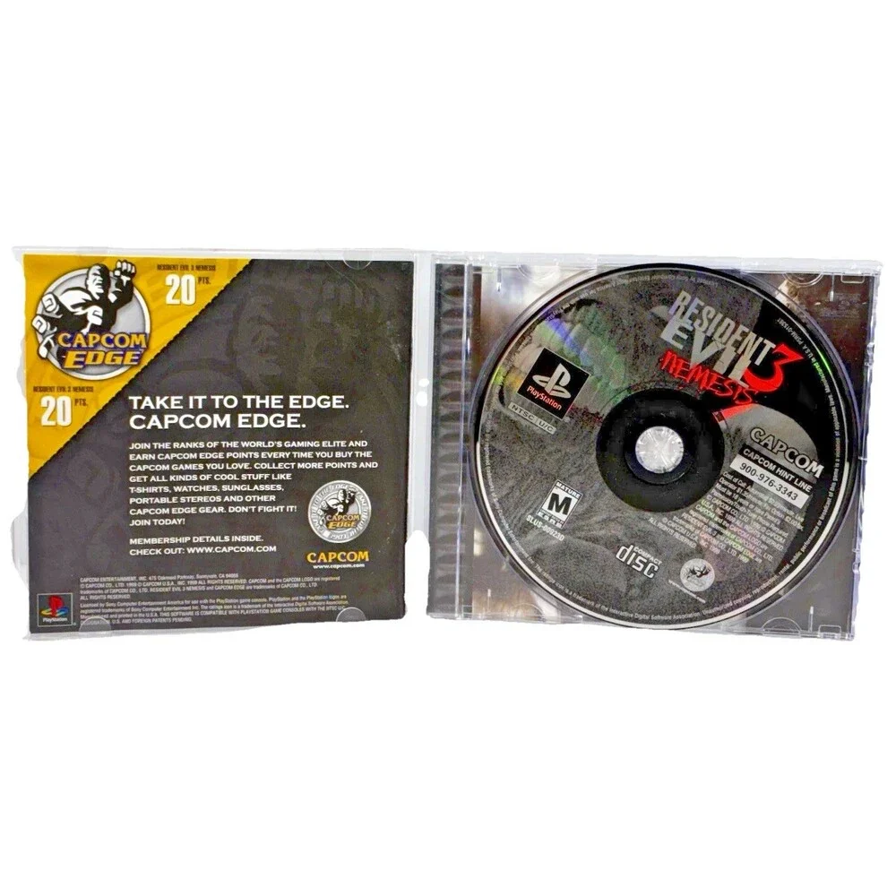 Resident Evil 3 Nemesis Sony PlayStation Complete Manual & Reg. Card Tested